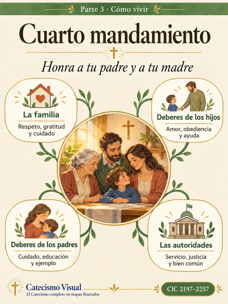 Mapa ilustrado de un mandamiento